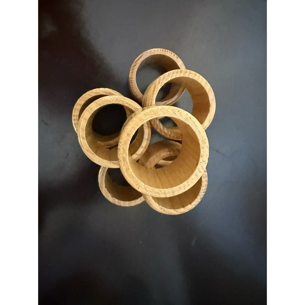 Bamboo Napkin rings vintage‎ Set Of 8